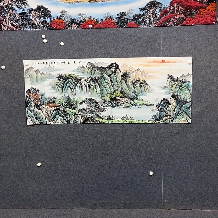 国画小六尺山水一副
