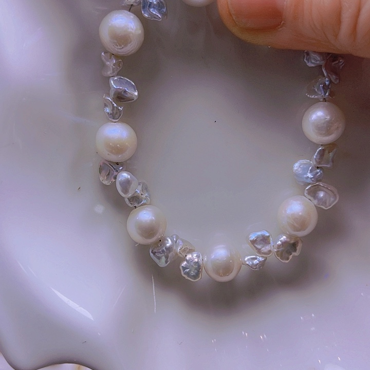 淡水珍珠手绳合金