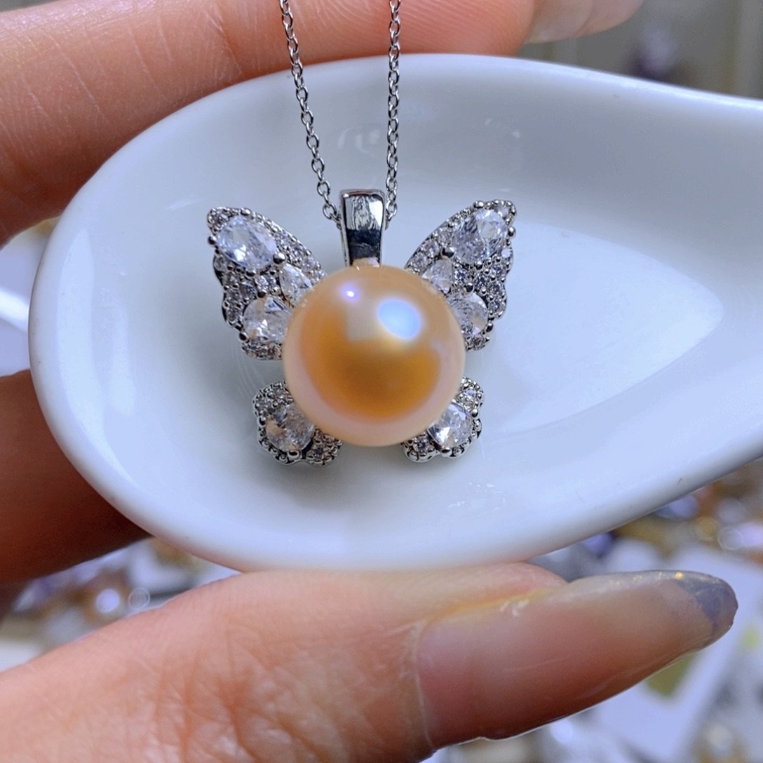 淡水珍珠吊坠合金