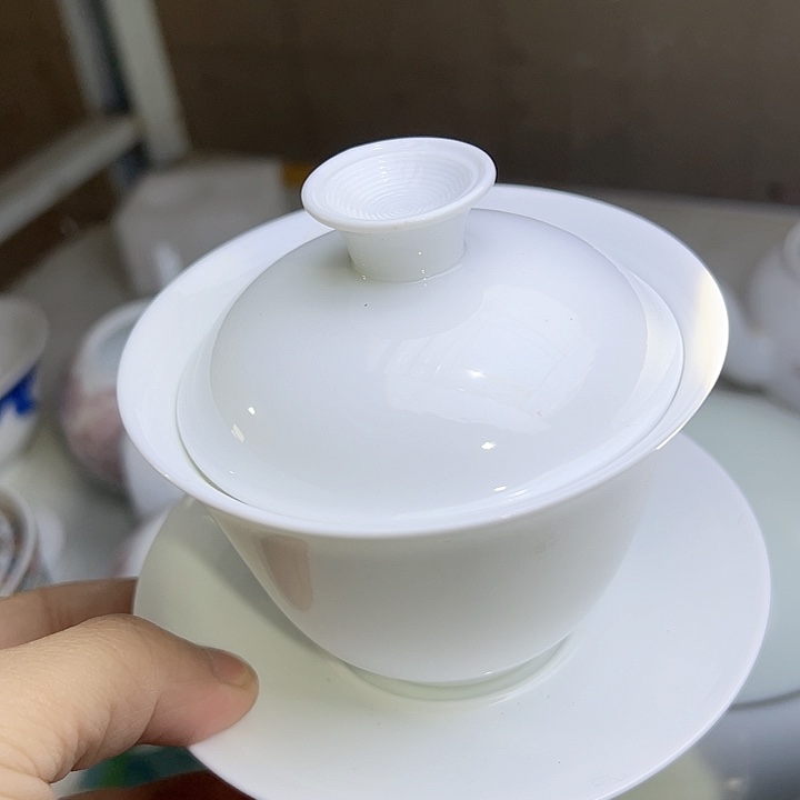 杯大球泥三才手工盖碗