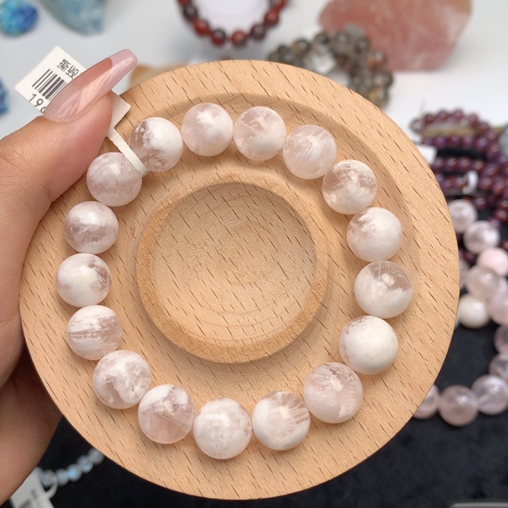 水晶手链未镶嵌土****?雪花幽灵12mm