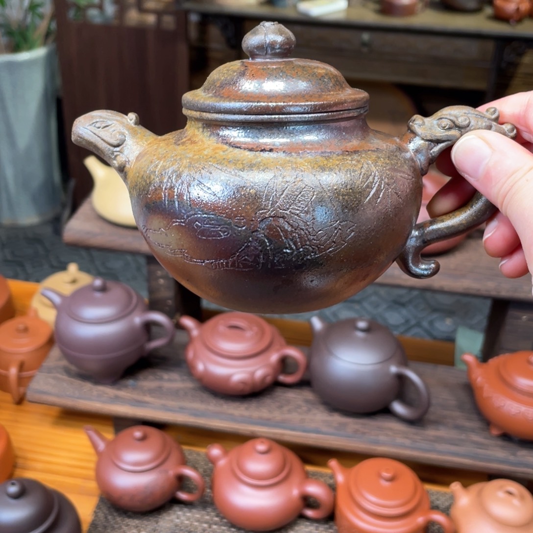 ～***～茶壶紫砂宜兴原矿紫砂手工制350