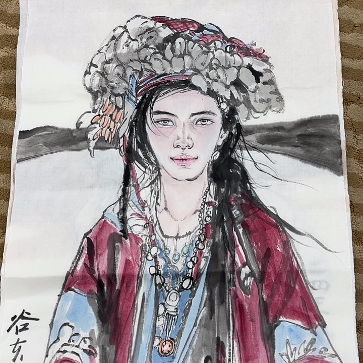 国画花鸟的翅膀和翅膀都是白色