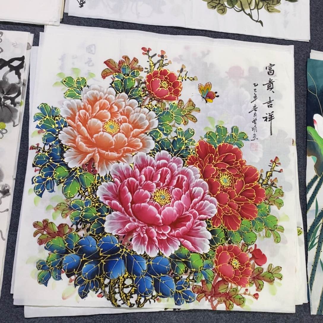 国画尺寸68✖️68斗方精品手绘画