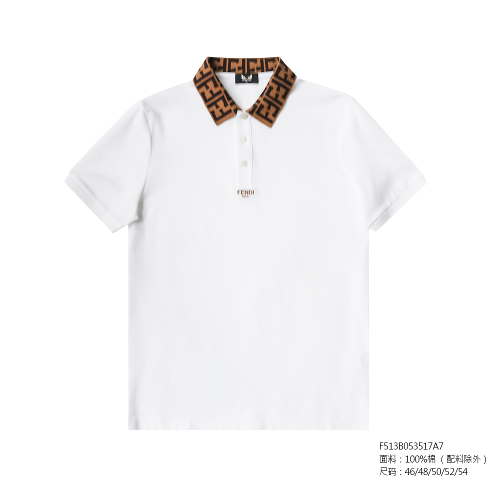 FENDILOR小怪兽25年春夏款男士短袖POLO衫 F513B053517A