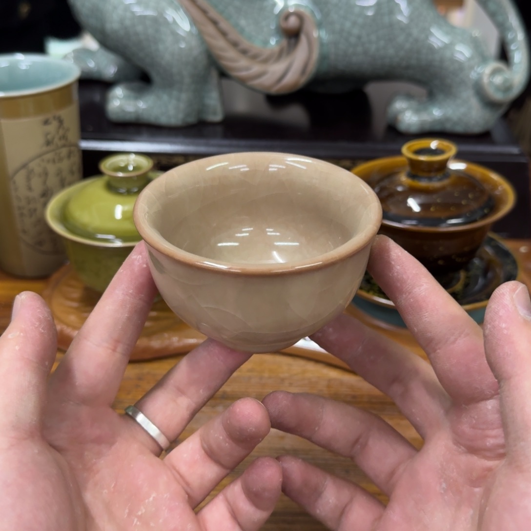 龙泉青瓷茶具微瑕8034