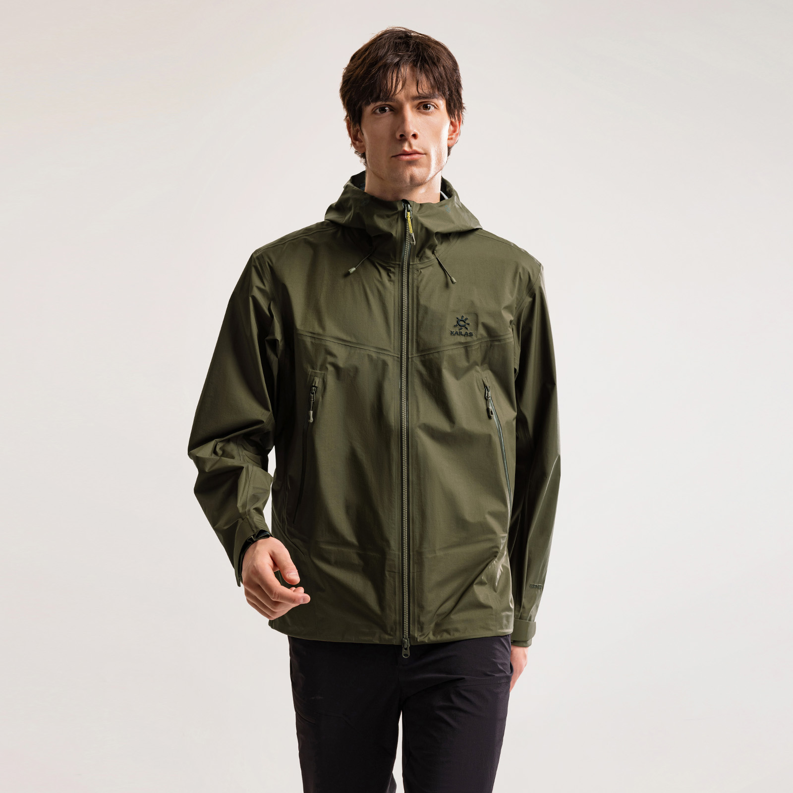 Kailas/凯乐石【博格达 LT】流光风户外徒步越野连帽防风防雨冲锋衣