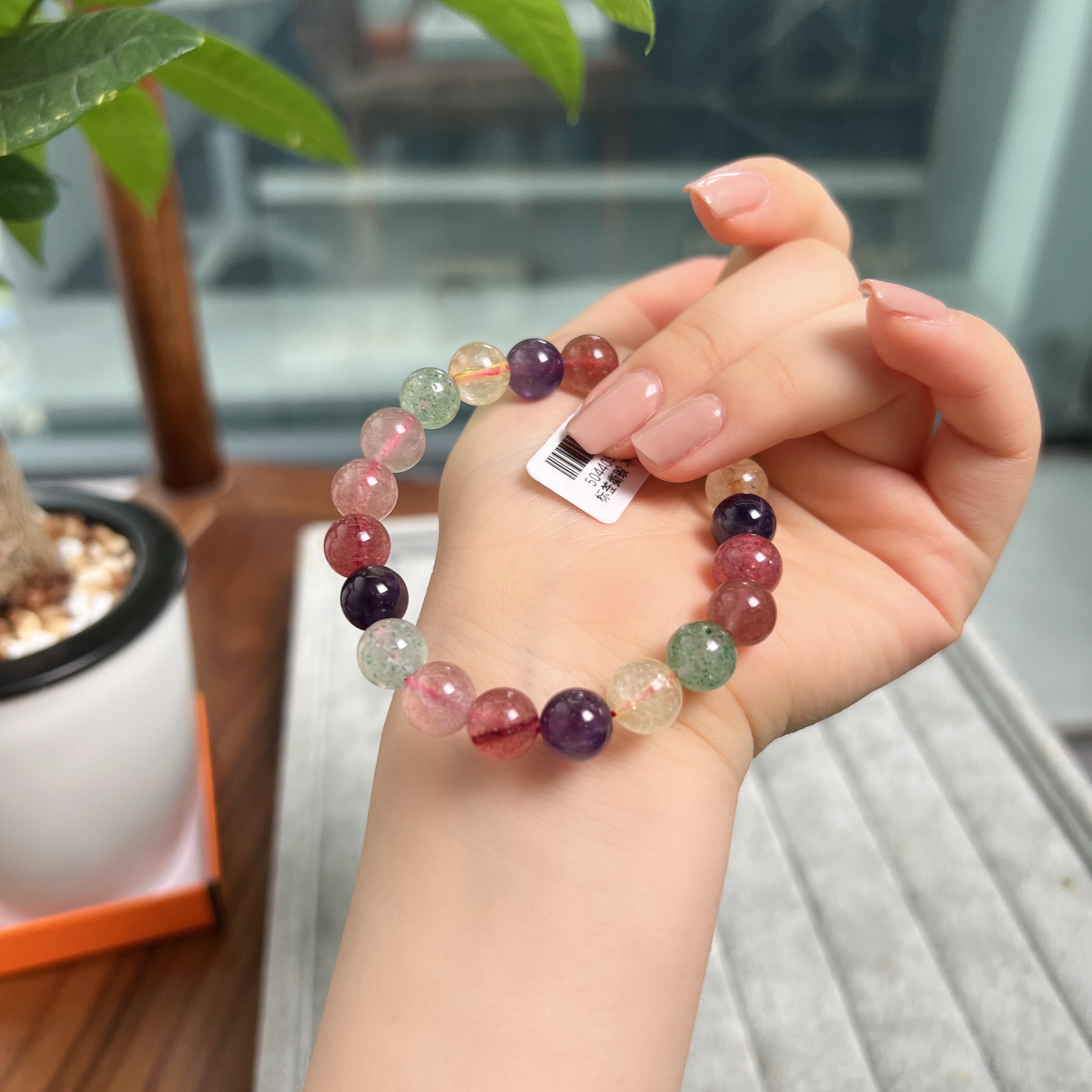 冰透水晶多宝手串9mm