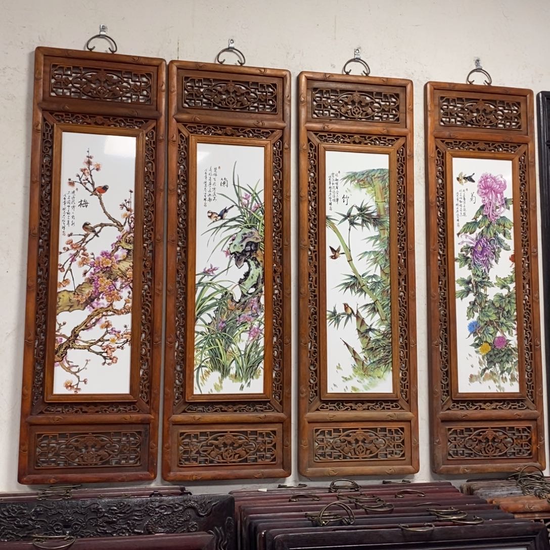 瓷120*36*4 景德镇瓷板画柴窑烧制