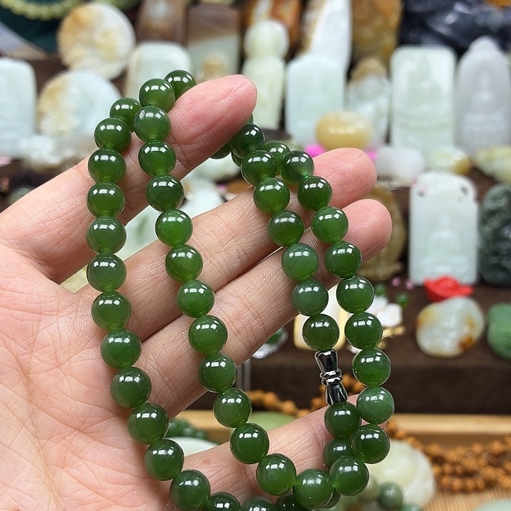 望***川和田玉银S925镶嵌颈饰