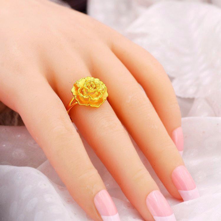 合金戒指 【抖音好物】女款玫瑰花戒指