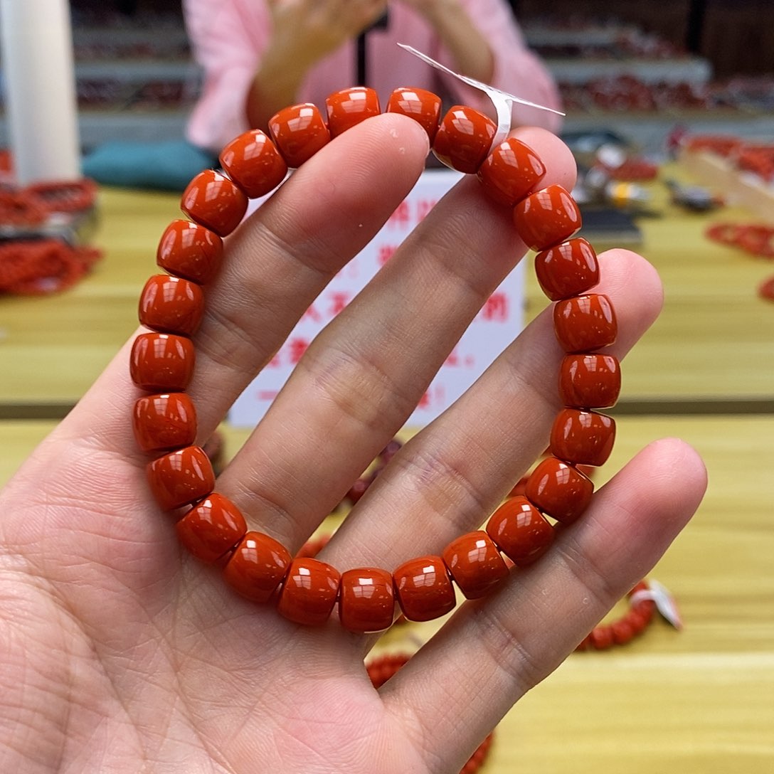 南红玛瑙南红精工直切8mm+未镶嵌