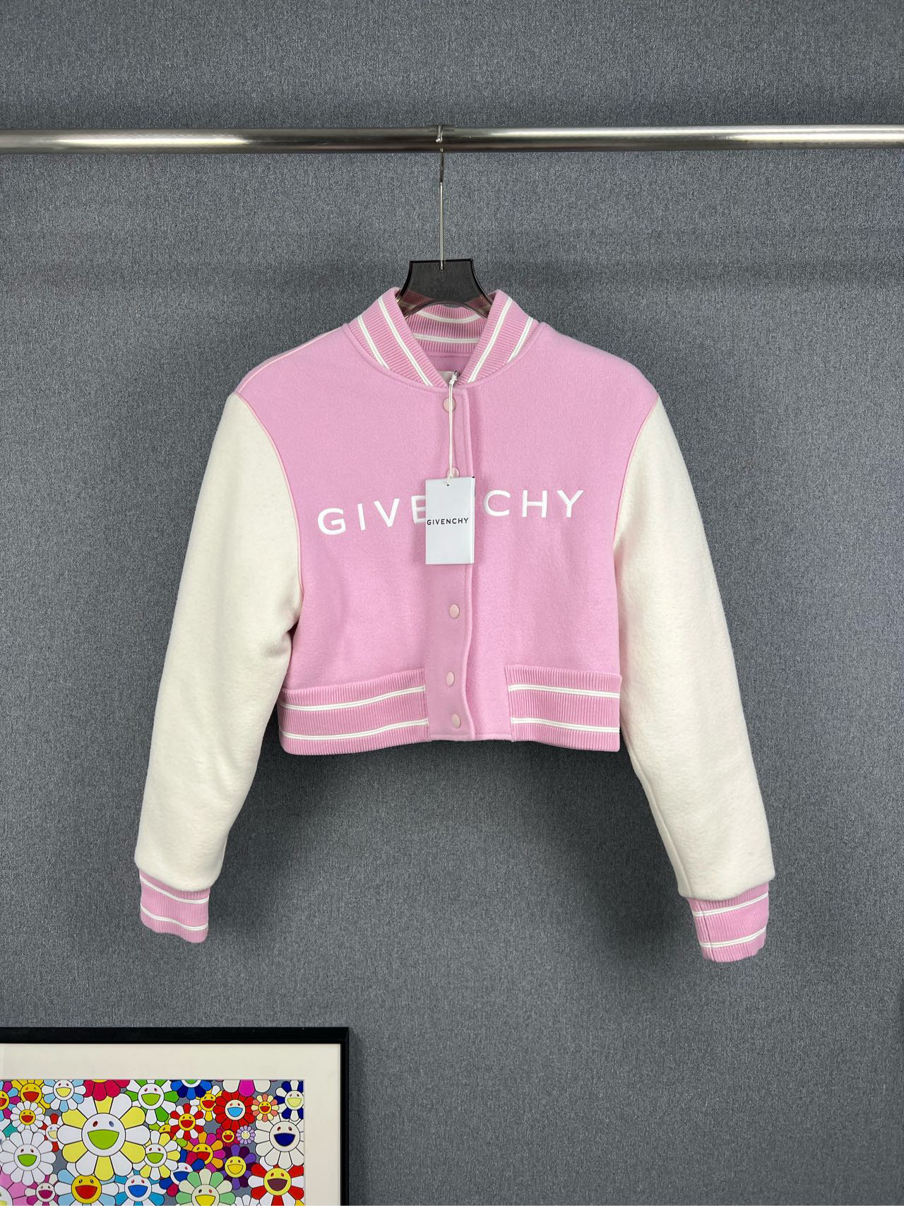 全新未使用 Givenchy/纪梵希 纪梵希羊毛棒球服夹克 M码 A12109