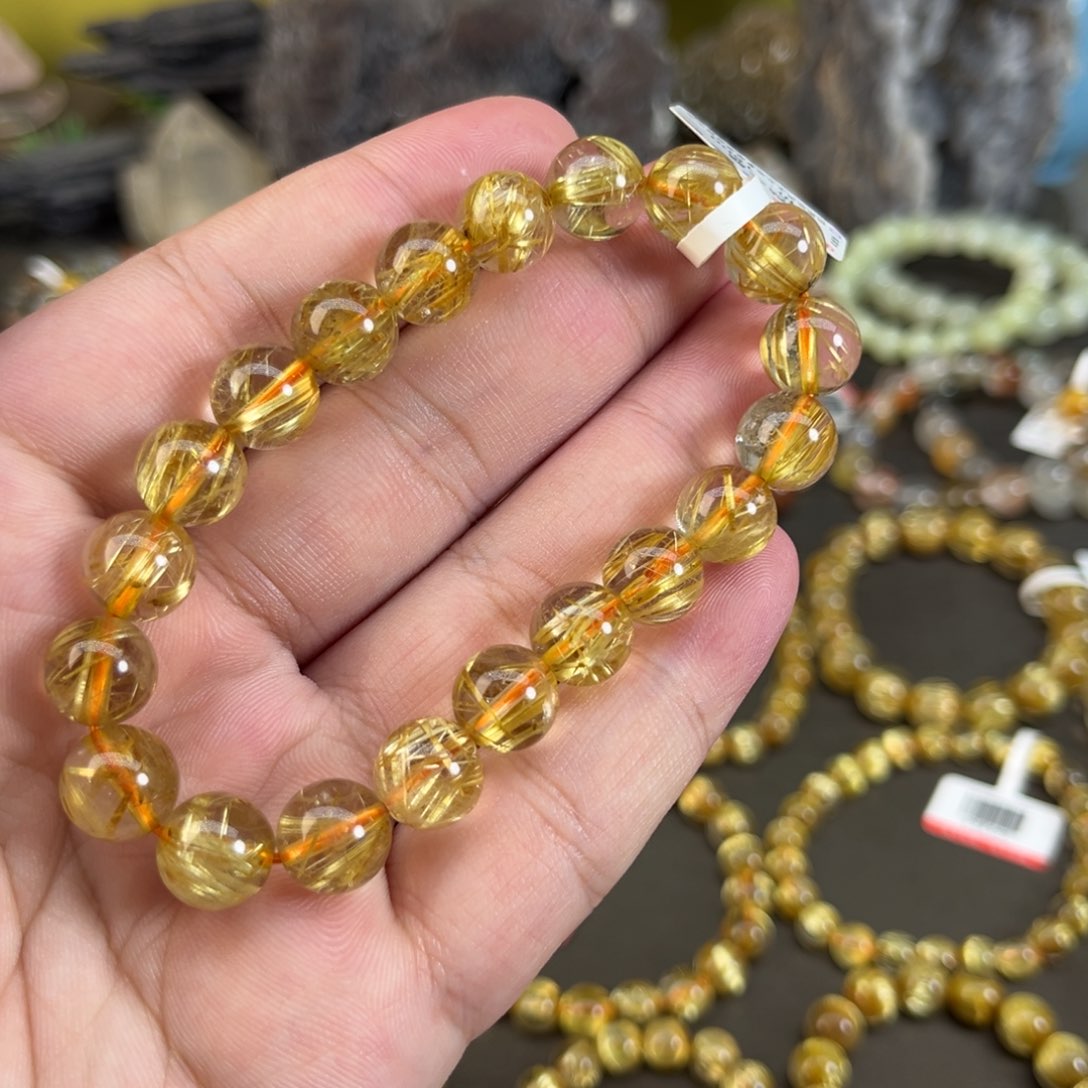 水晶手串未镶嵌钛晶