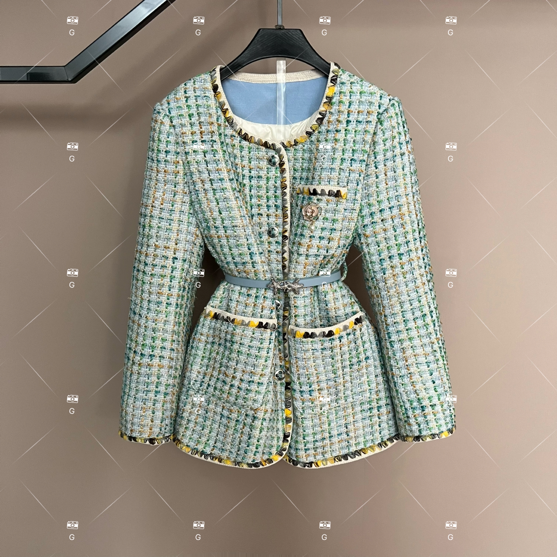 【娜娜】秋冬气质小香风设计师中长款羽绒服轻奢女 GS-58122