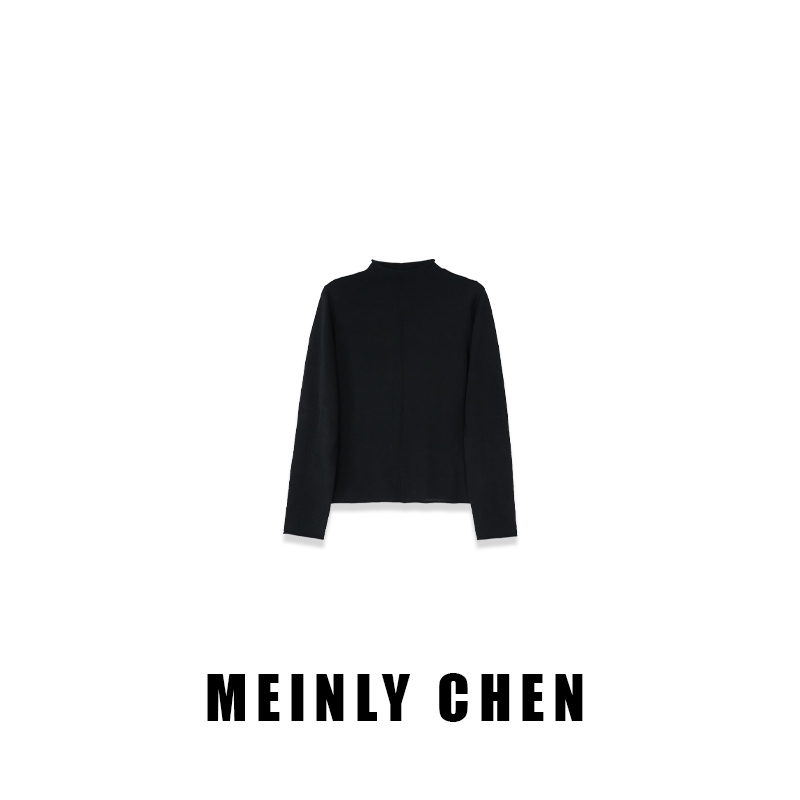 【MEINLY  CHEN】高端设计师款时尚百搭气质半高领针织羊毛衫2561