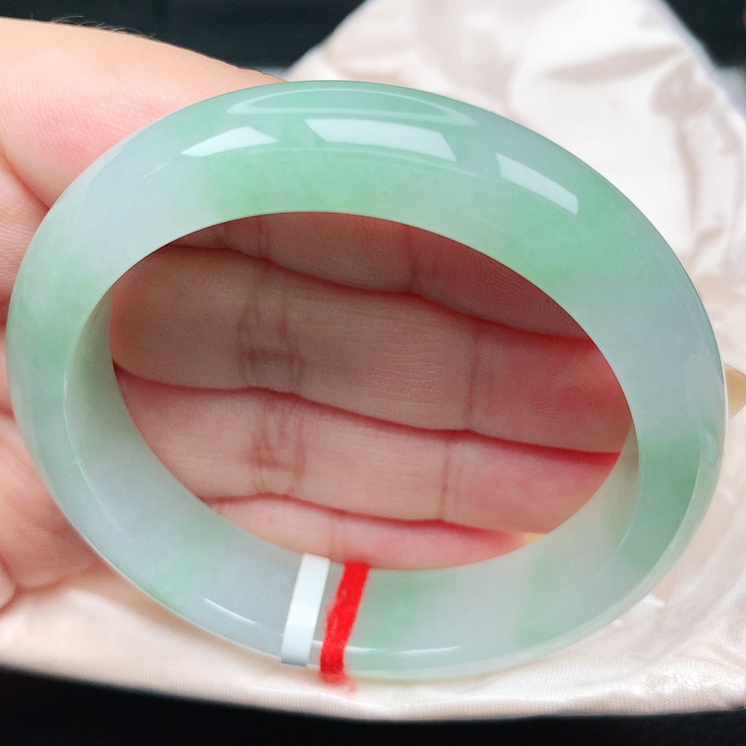 未镶嵌手镯翡翠30冰胶甜绿