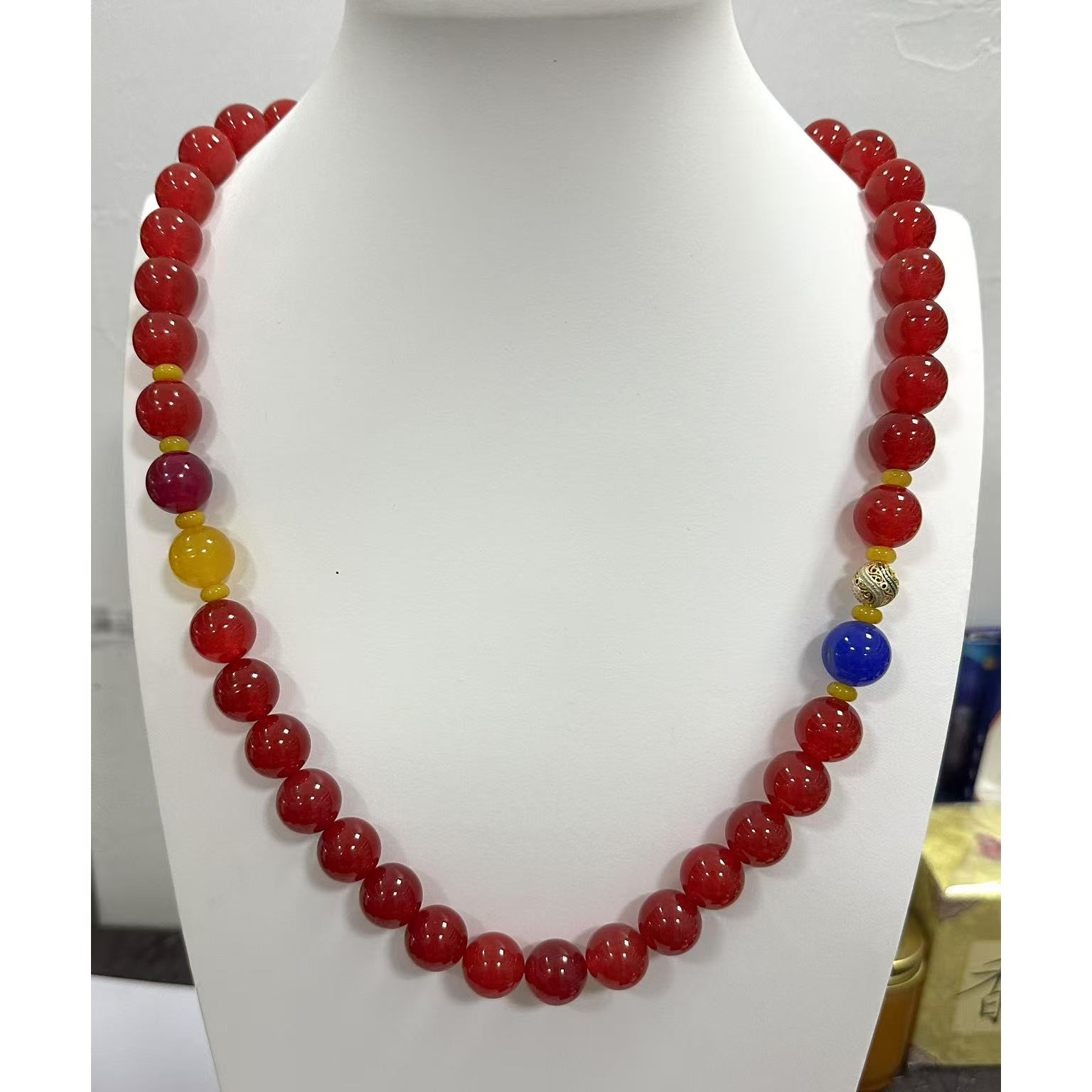 平平S339 赤血金龙龙血石项链 多样性发其一