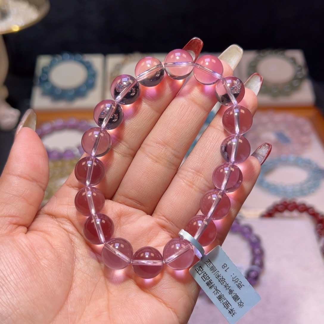 水晶手串未镶嵌茉*糖净体玻利维亚11.5m m