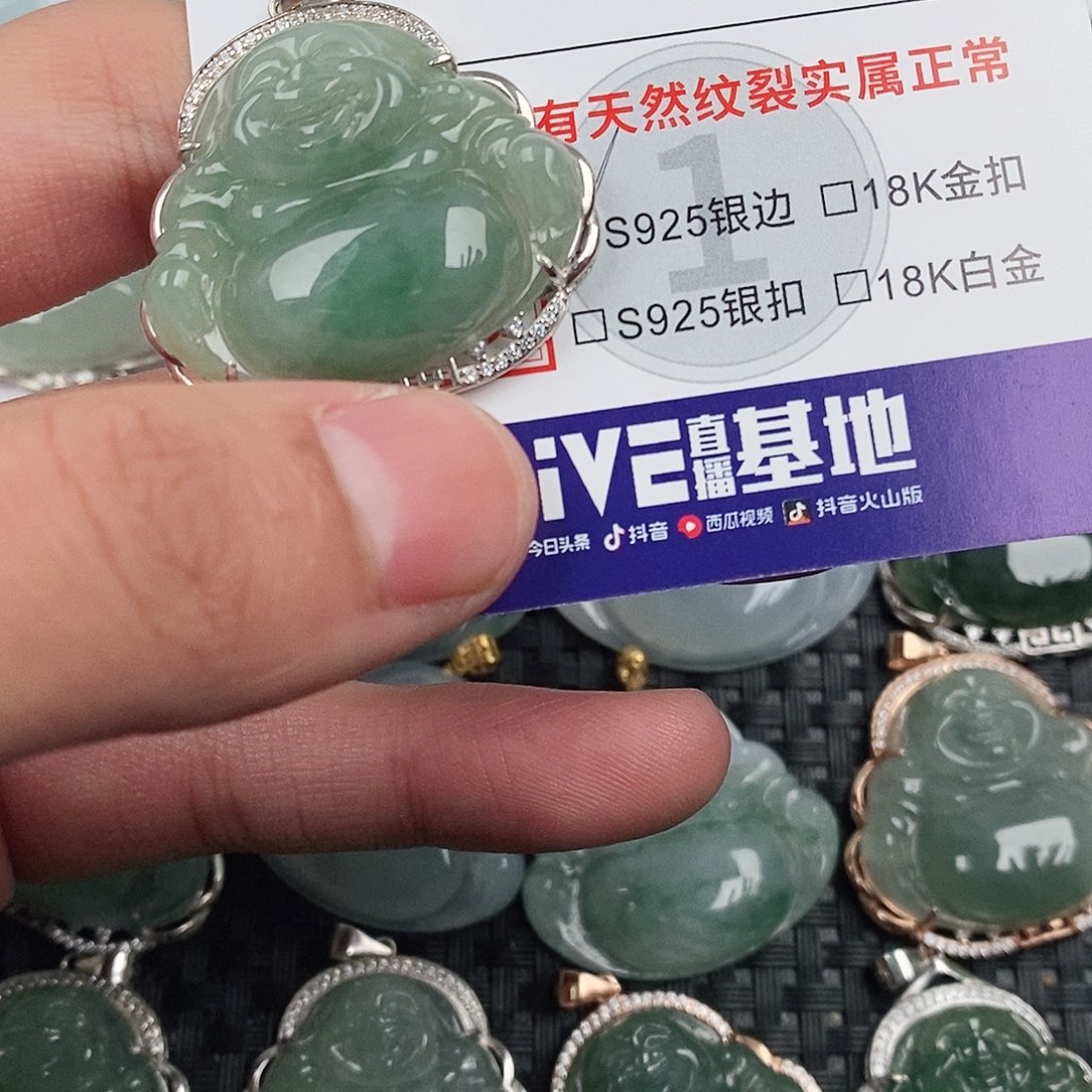 翡翠银S925镶嵌颈饰