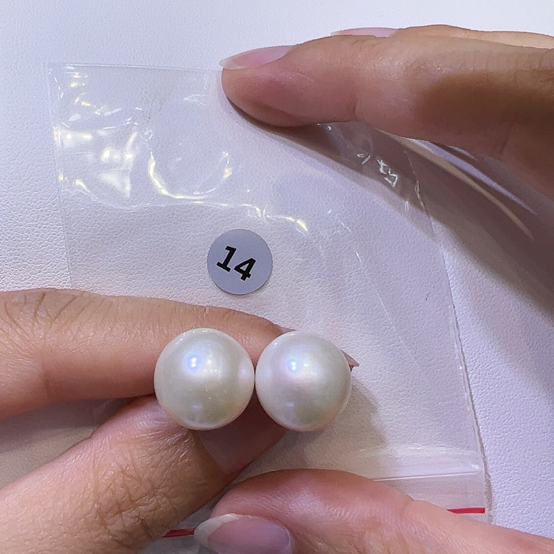 银S925镶嵌淡水珍珠耳饰