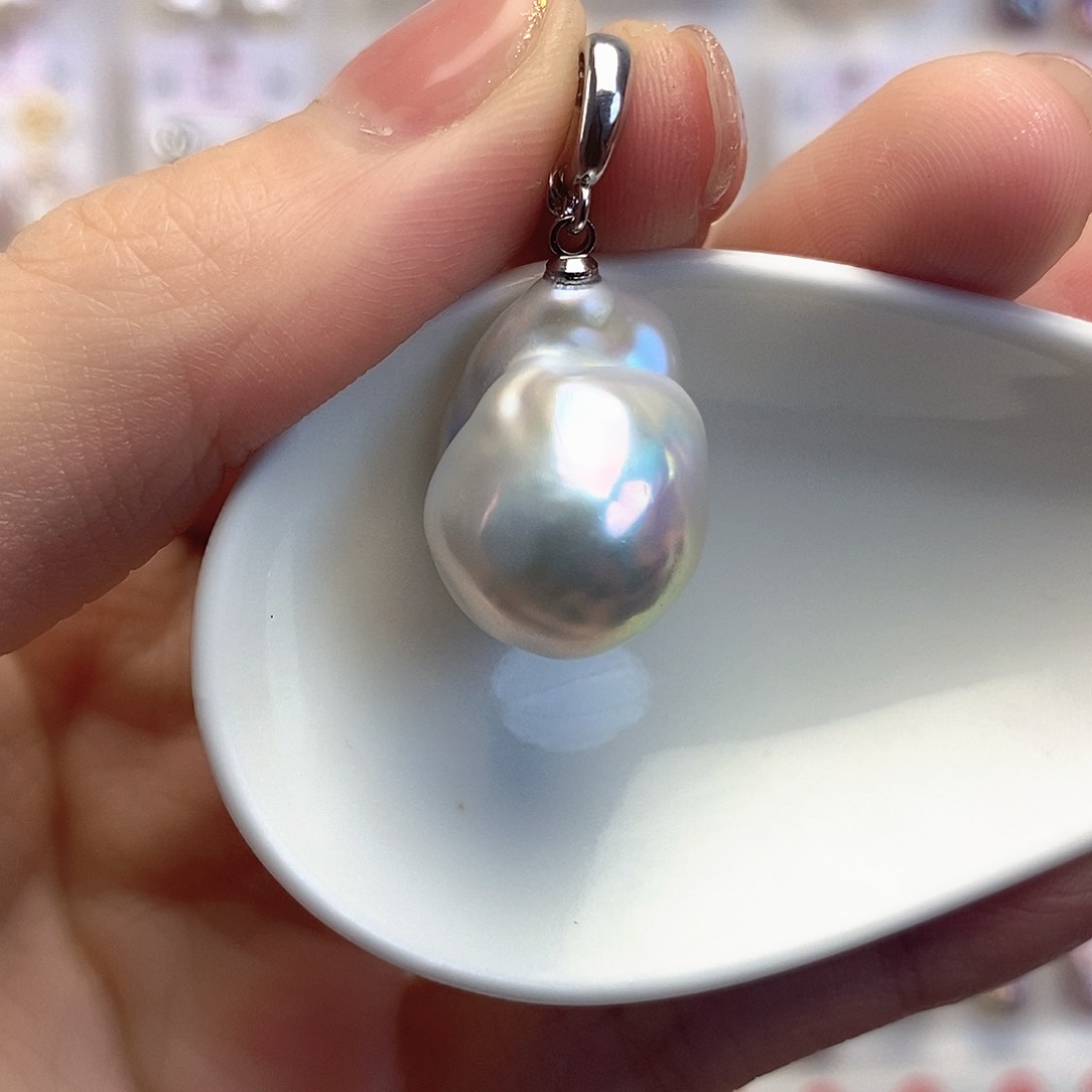 淡水珍珠颈饰银S925镶嵌