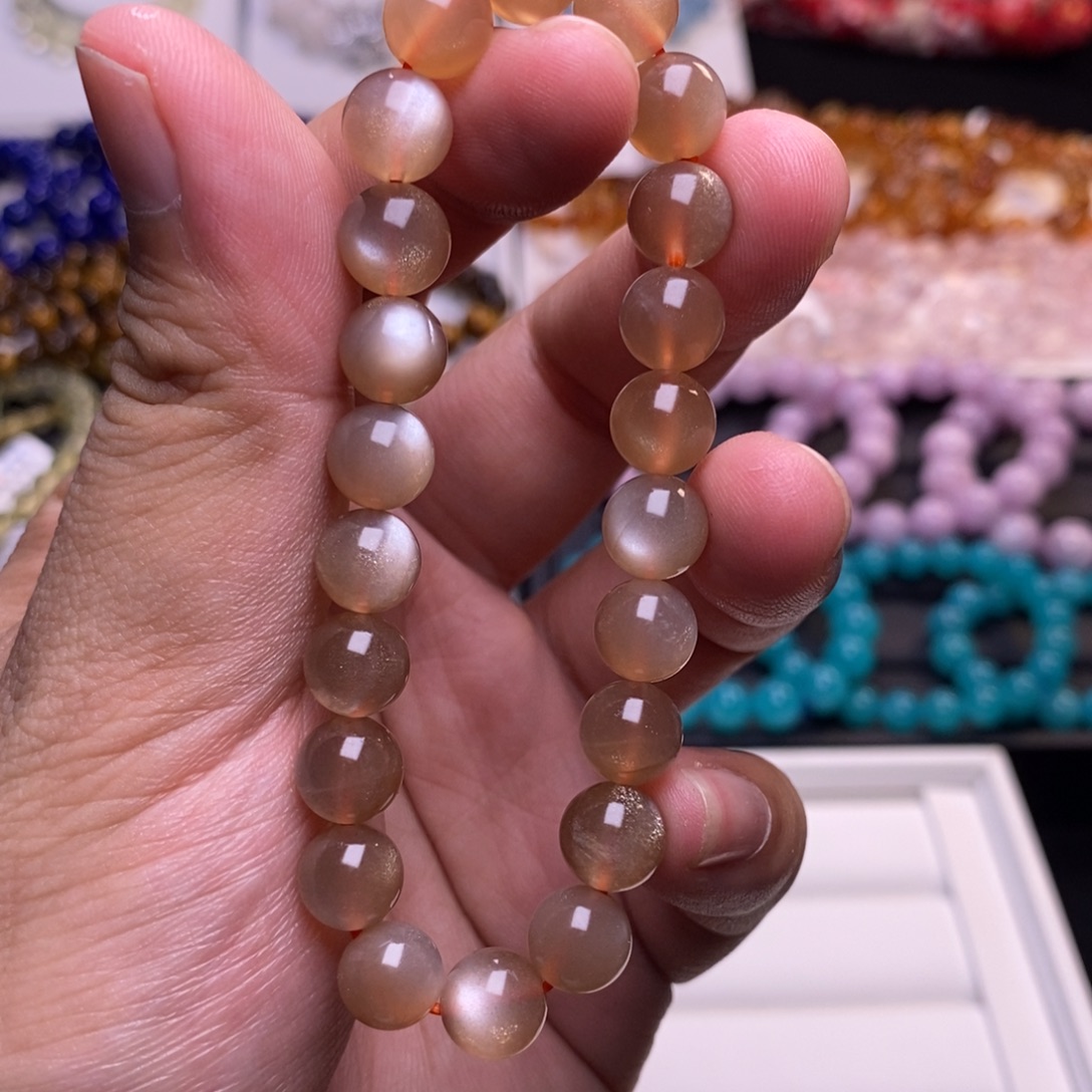 日光石手串未镶嵌太阳石卡8