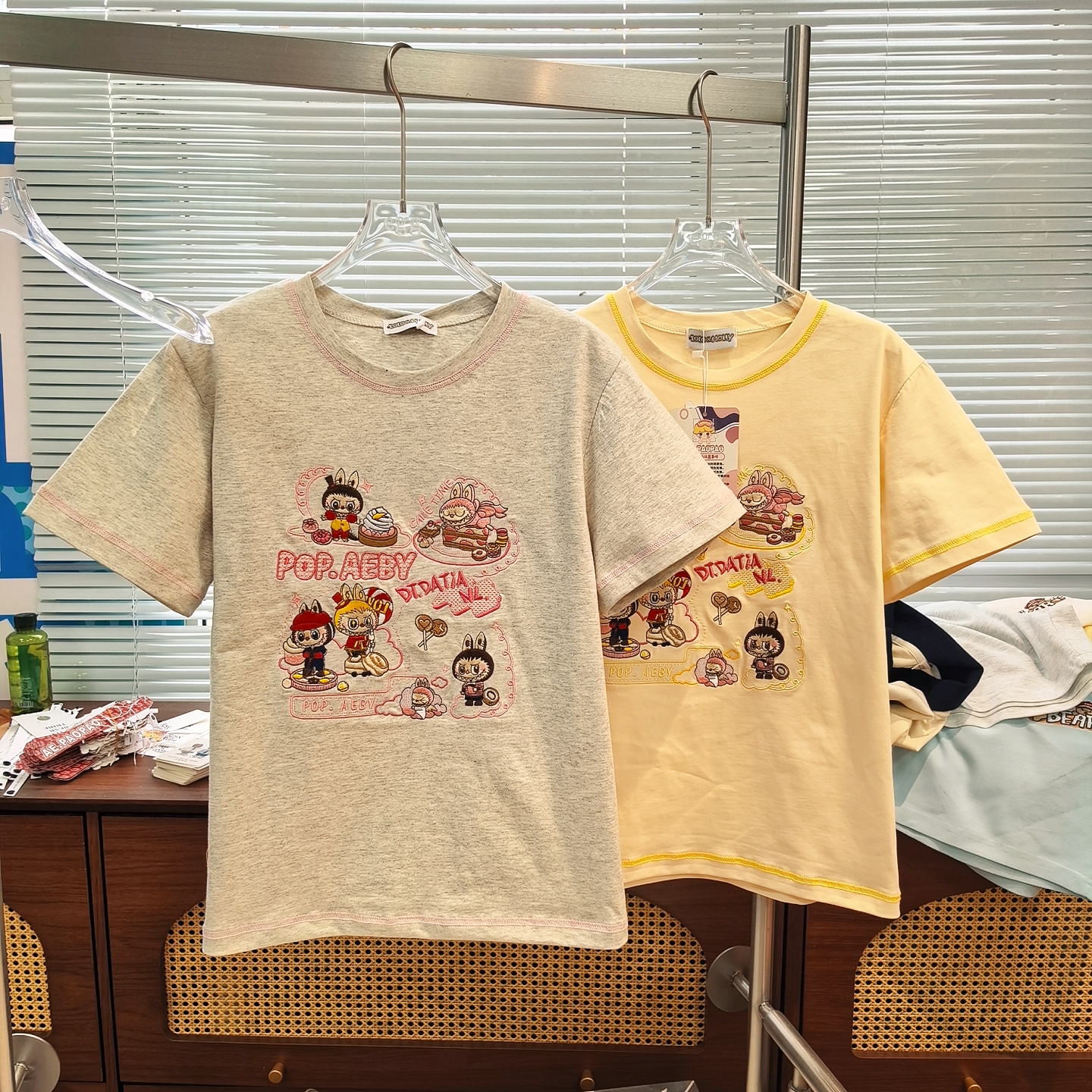 青岛即墨代工 布布夏季新款刺绣T恤  2219