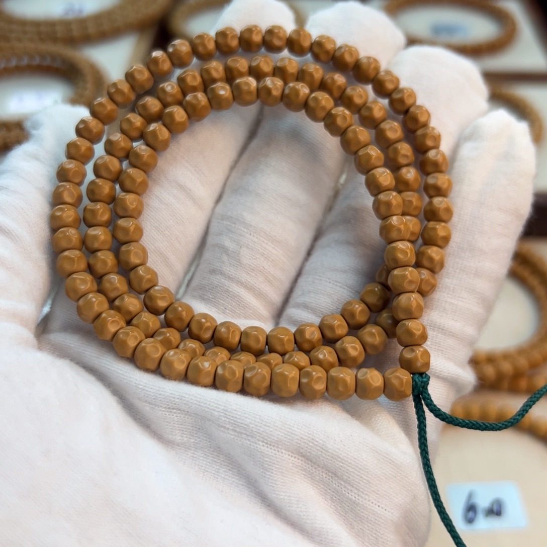 橘***见手串橄榄核5.9mm核尖无相全无白