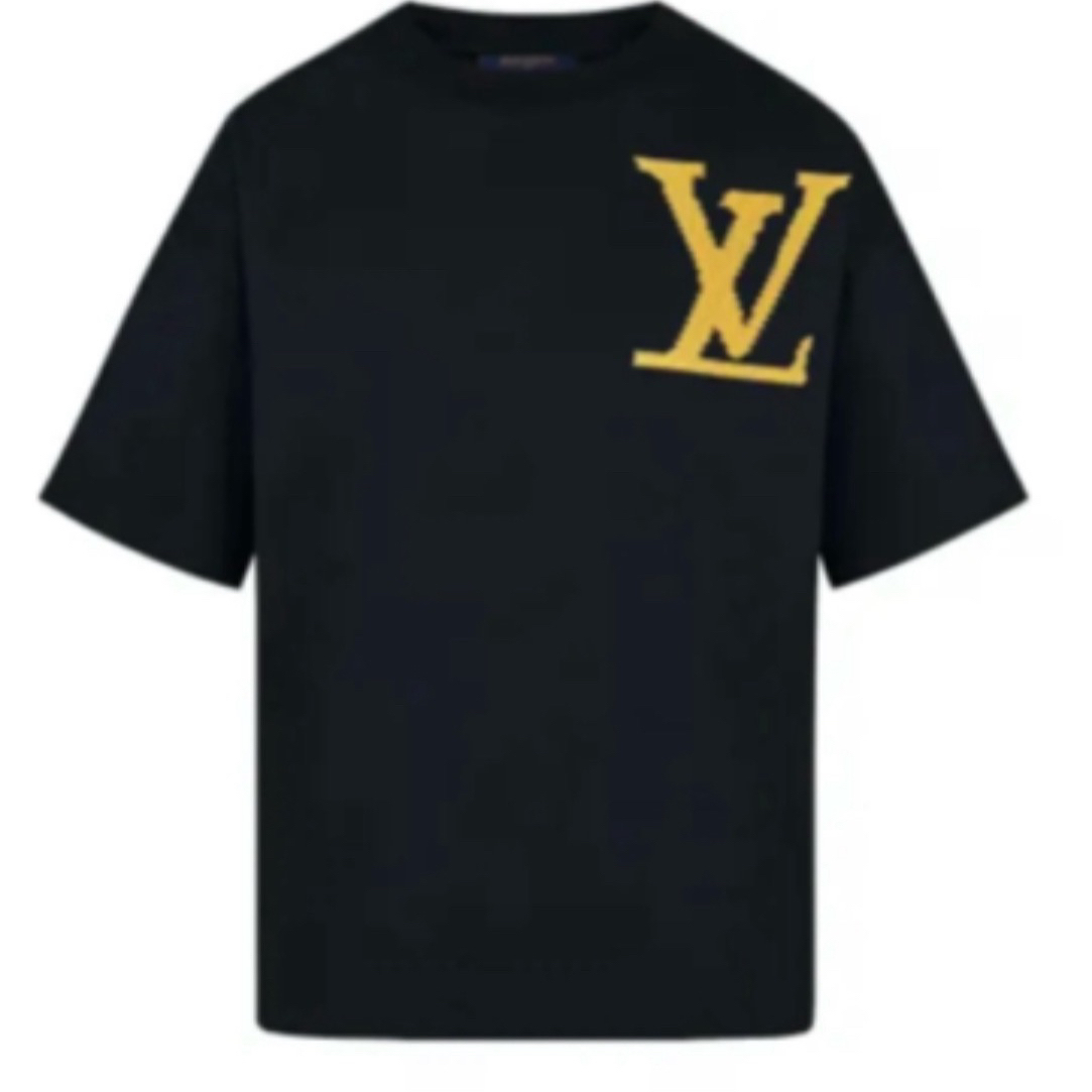 未使用 LouisVuitton/路易威登 /L码/黑色金砖LOGO短袖