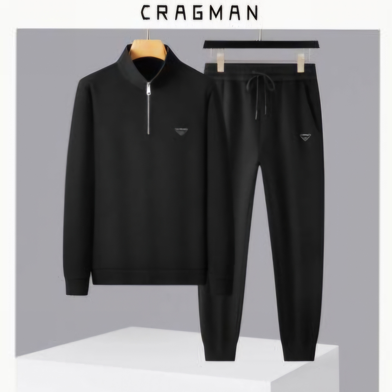 M199 直筒裤秋季中腰立领休闲运动套装 CL0048