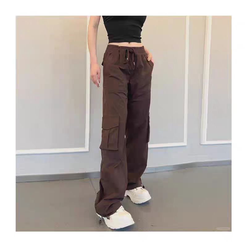 女工装休闲运动宽松直筒长裤