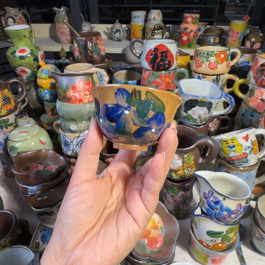 紫砂景德镇手工陶瓷釉下彩微瑕9