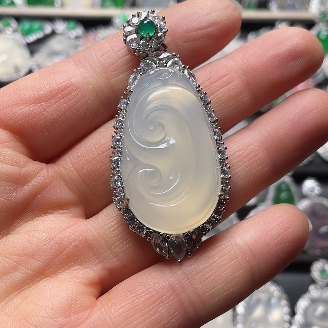 玛瑙/玉髓合金挂件