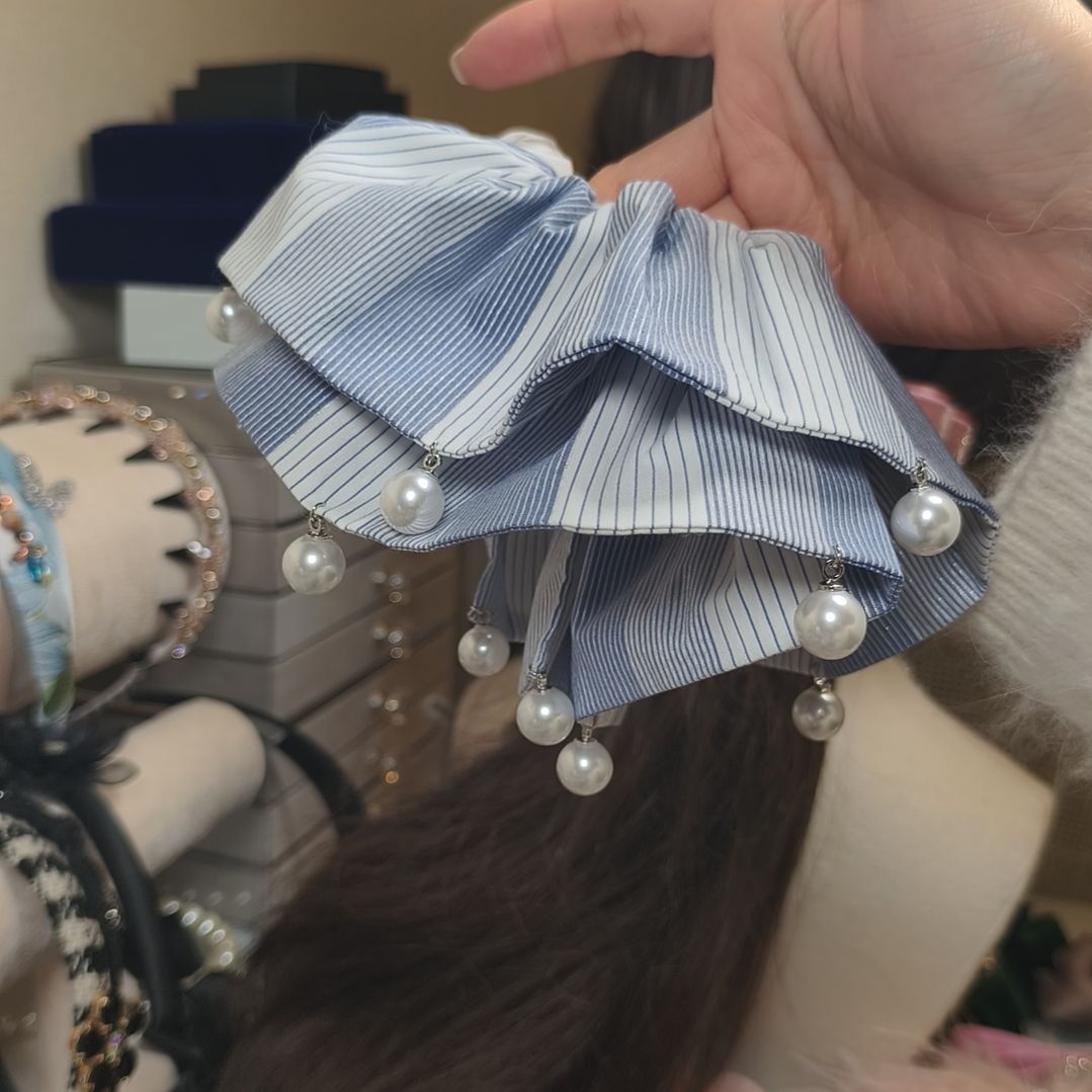 皮质铁合金小裙摆发圈