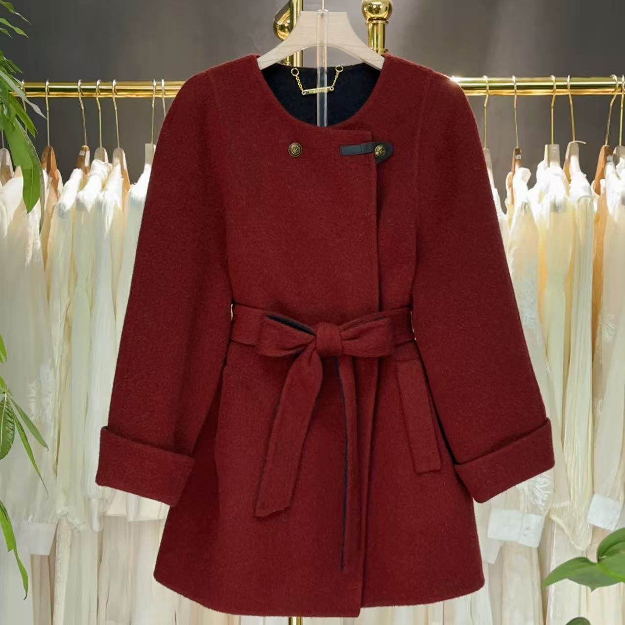 时尚毛呢大衣2025年新款网红时尚休闲气质显瘦外套M911