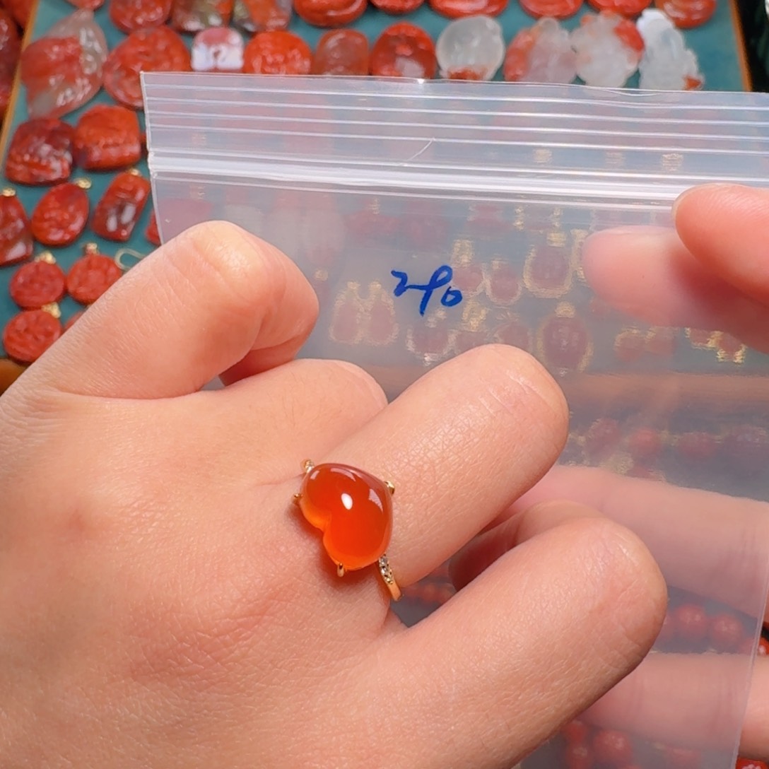 南红玛瑙南红保山冰红银S925镶嵌