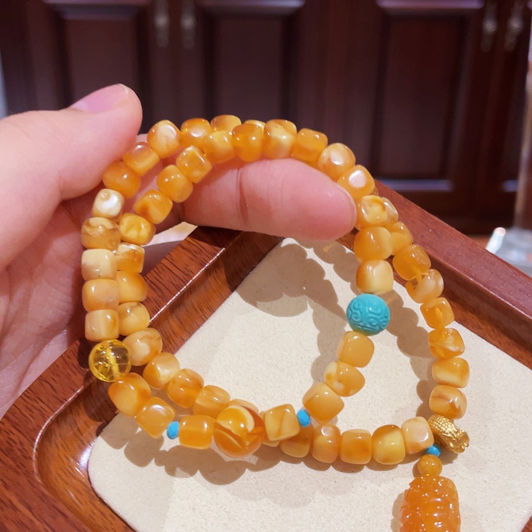 蜜蜡手链未镶嵌手串