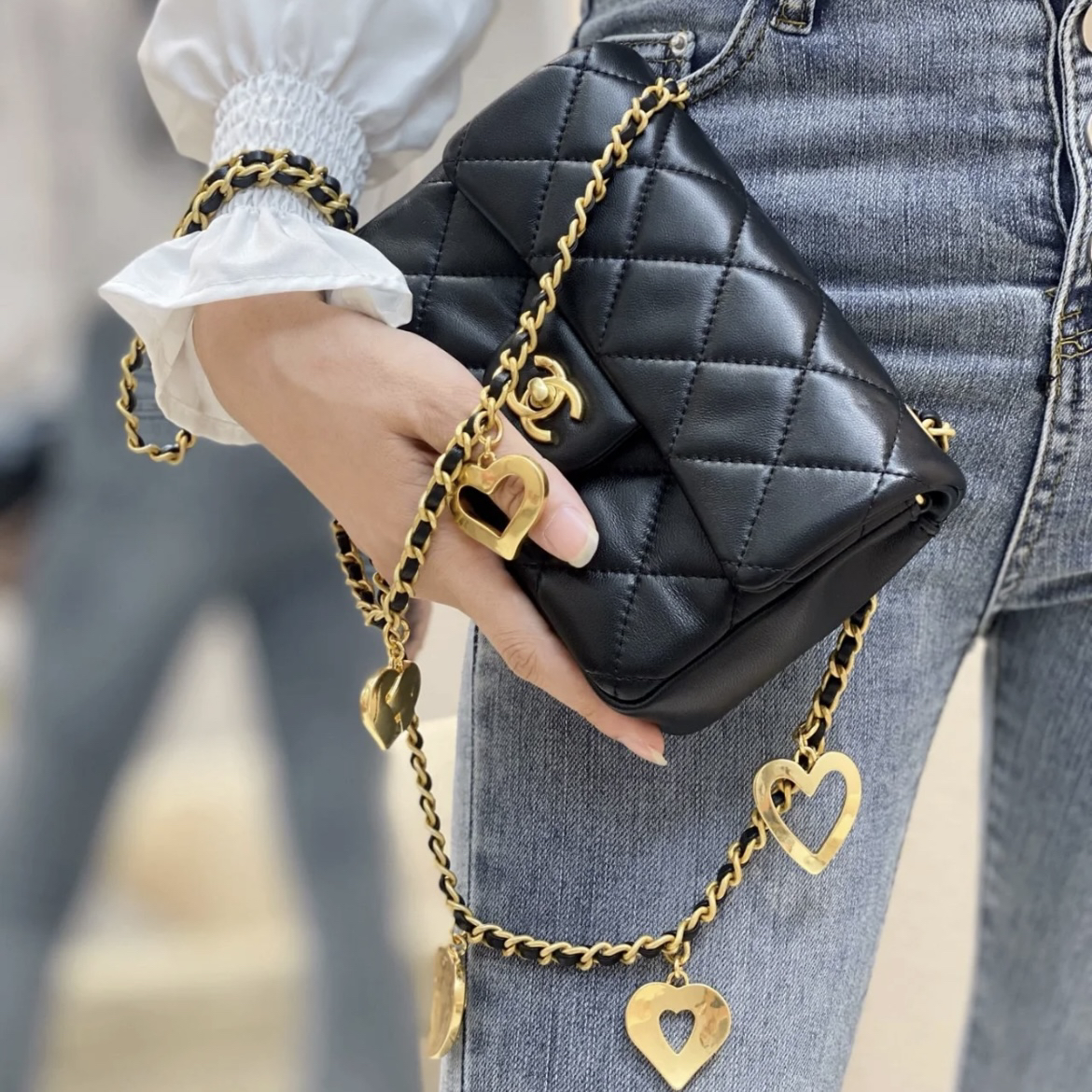 95新 Chanel/香奈儿 多多奢品/香奈儿爱心大mini包/98新包展