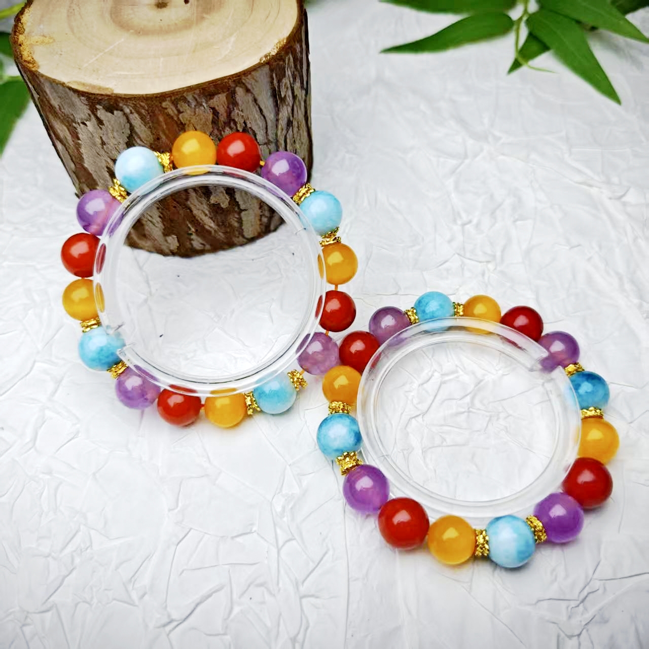 轻奢时尚款多宝DIY紫杉醇圆珠手串-多样性发其一-s1306