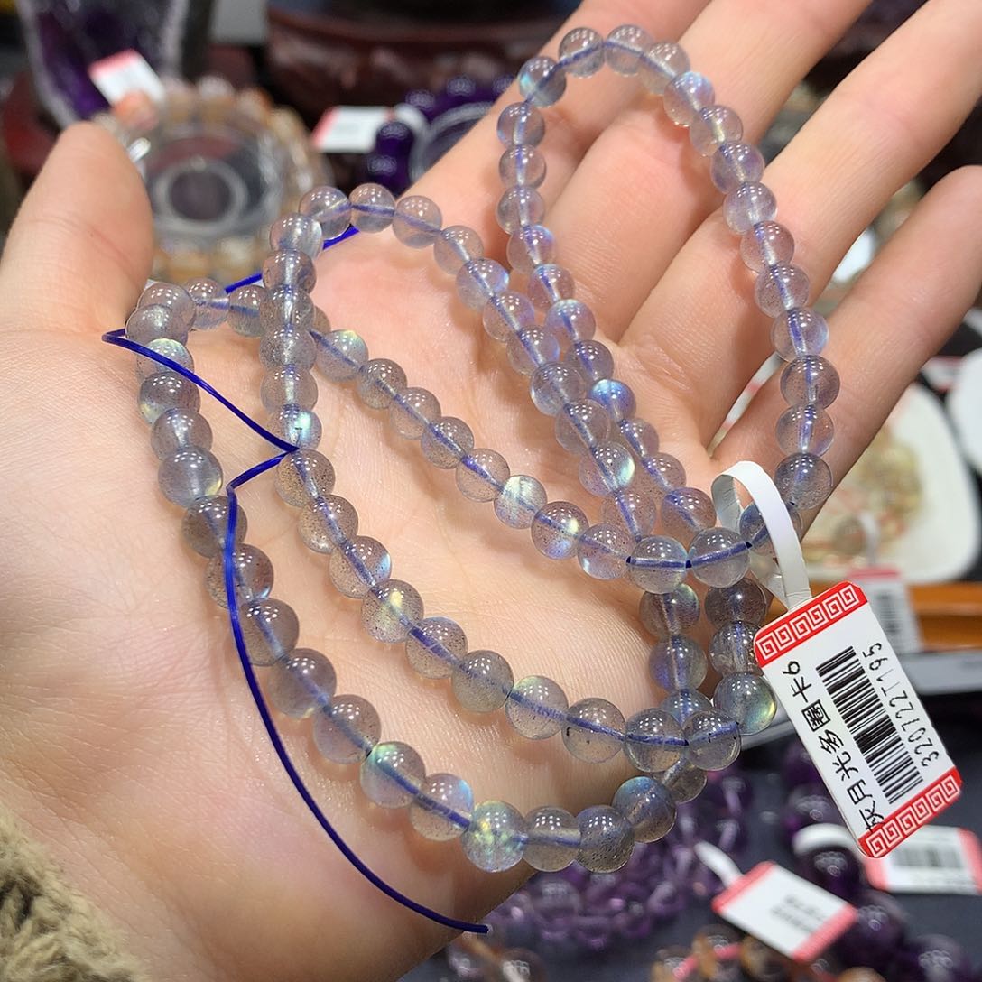 长石手链未镶嵌十天然