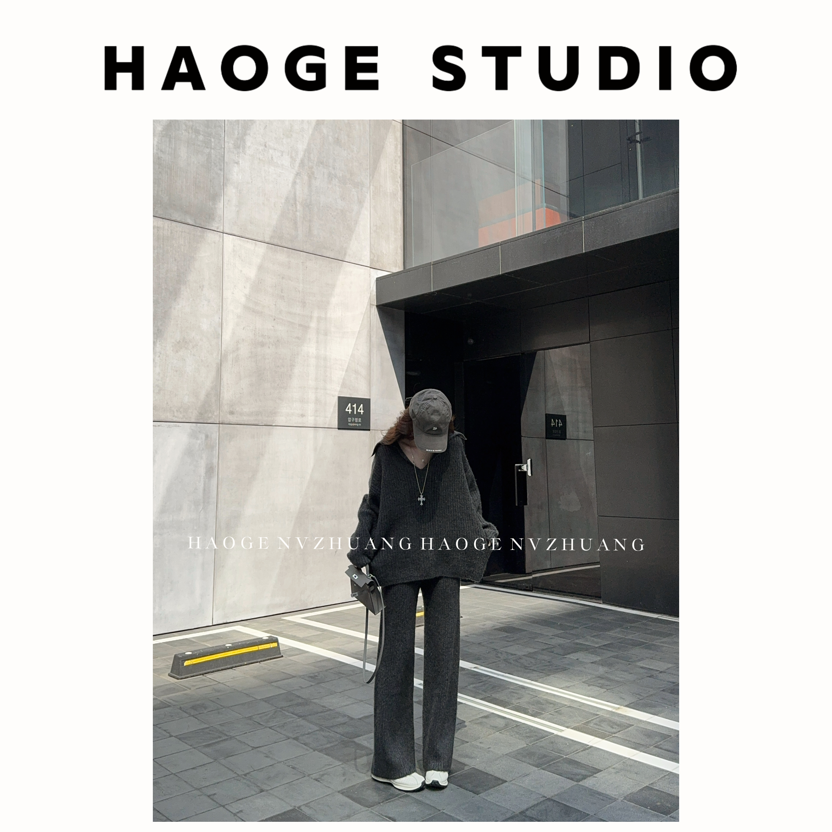 初·Chu●慵懒富家女HGQ5TZ3026A上衣+休闲裤预秋冬显瘦时尚百搭