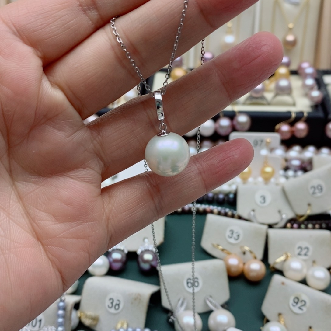 淡水珍珠颈饰银S925镶嵌