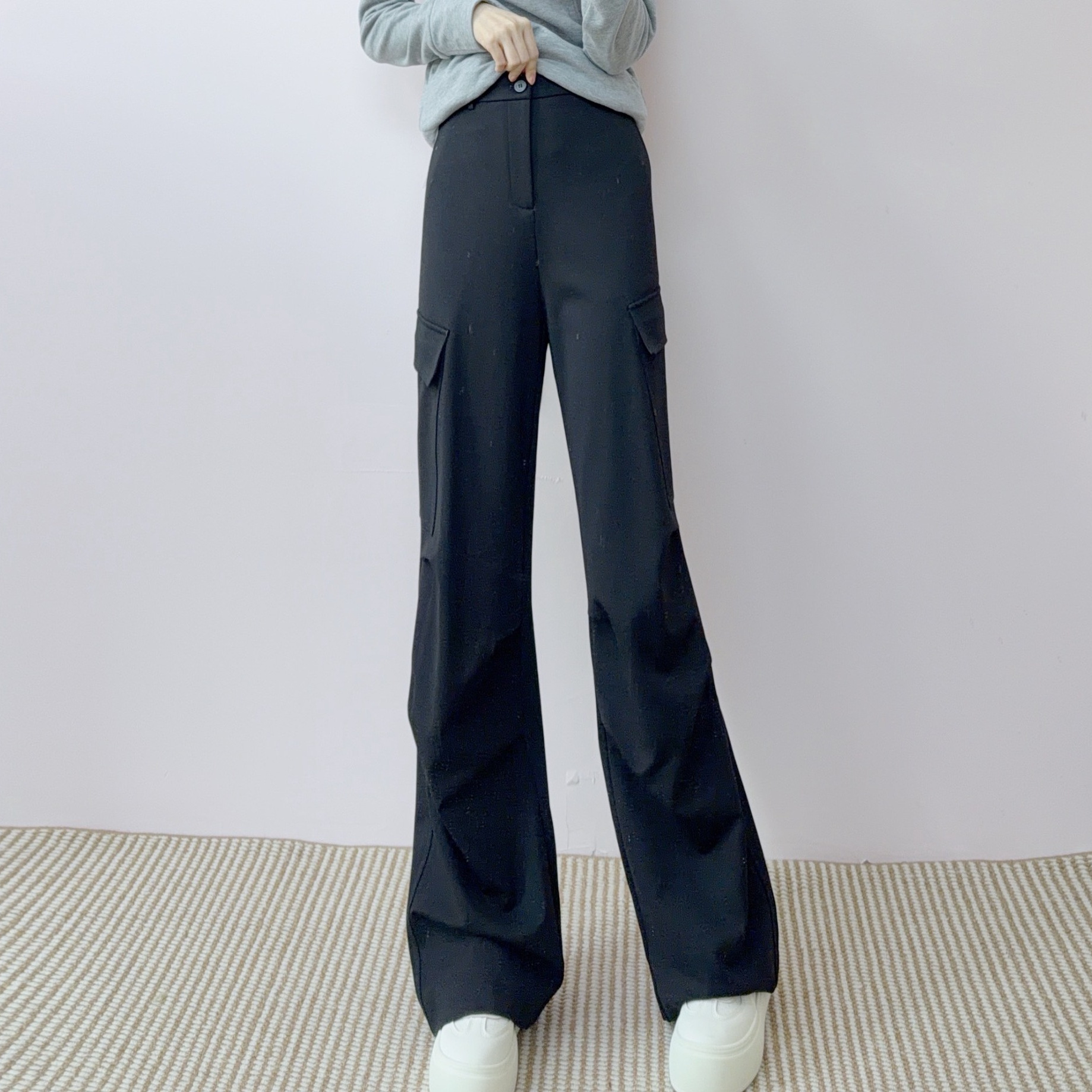 【专柜同步在售】2026年春季新款时尚百搭休闲磨毛工装裤891