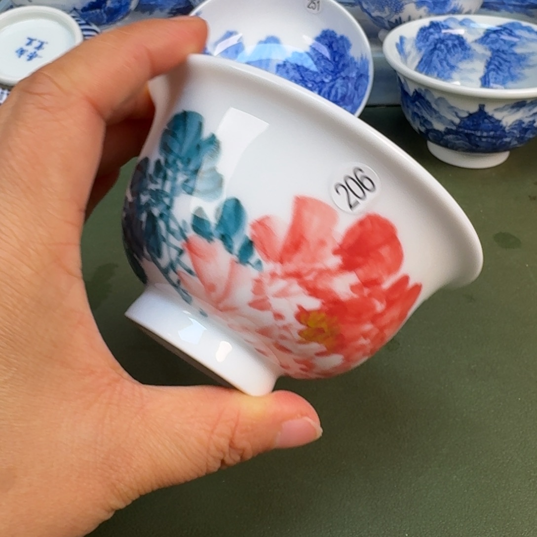 陶景德镇纯手绘茶具圆圆206