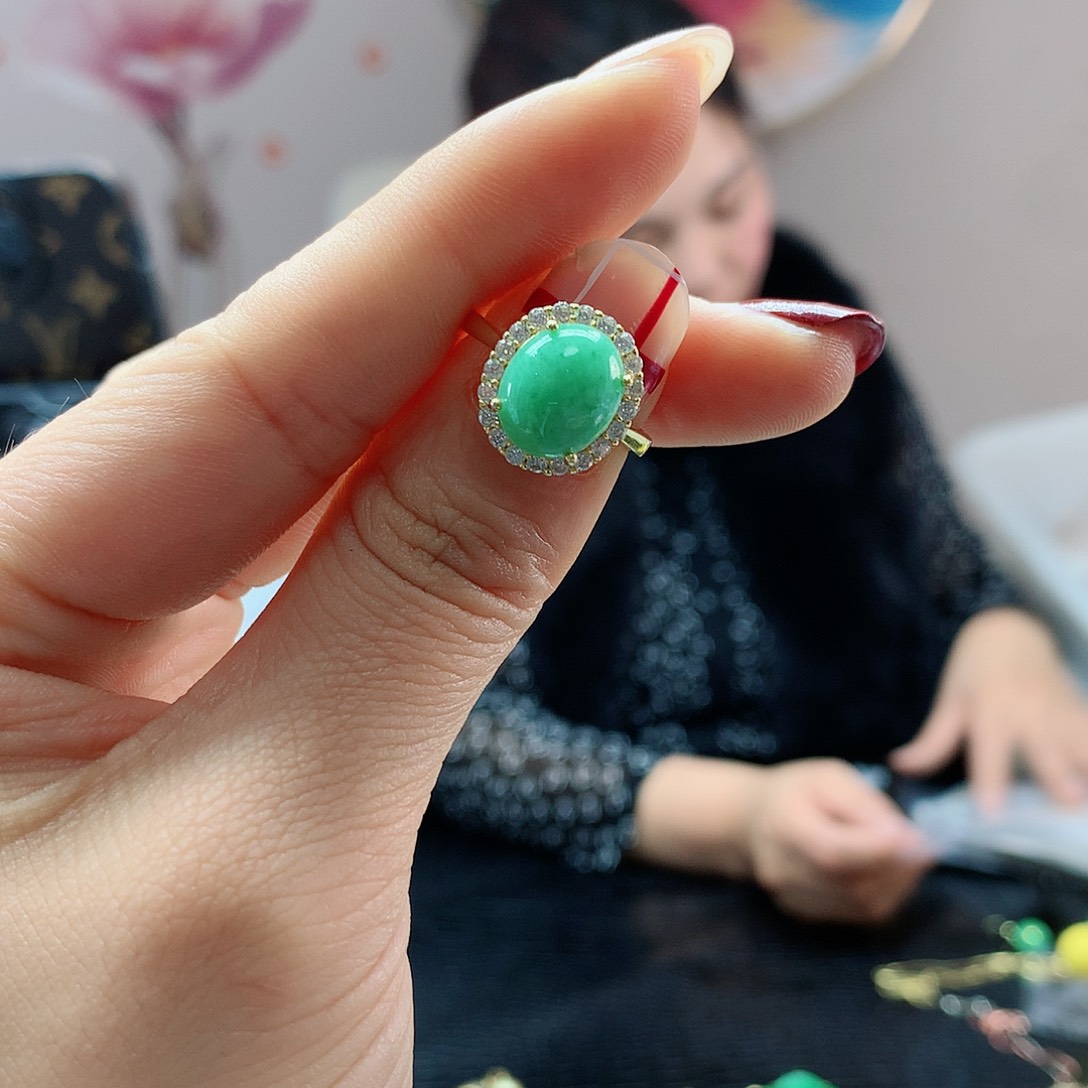 【闪购商品】翡翠戒指银S925镶嵌，