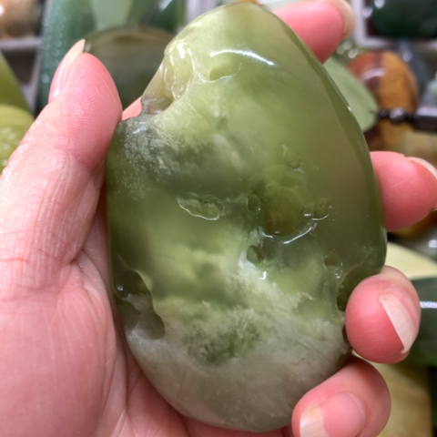 蛇纹石玉未镶嵌手把件