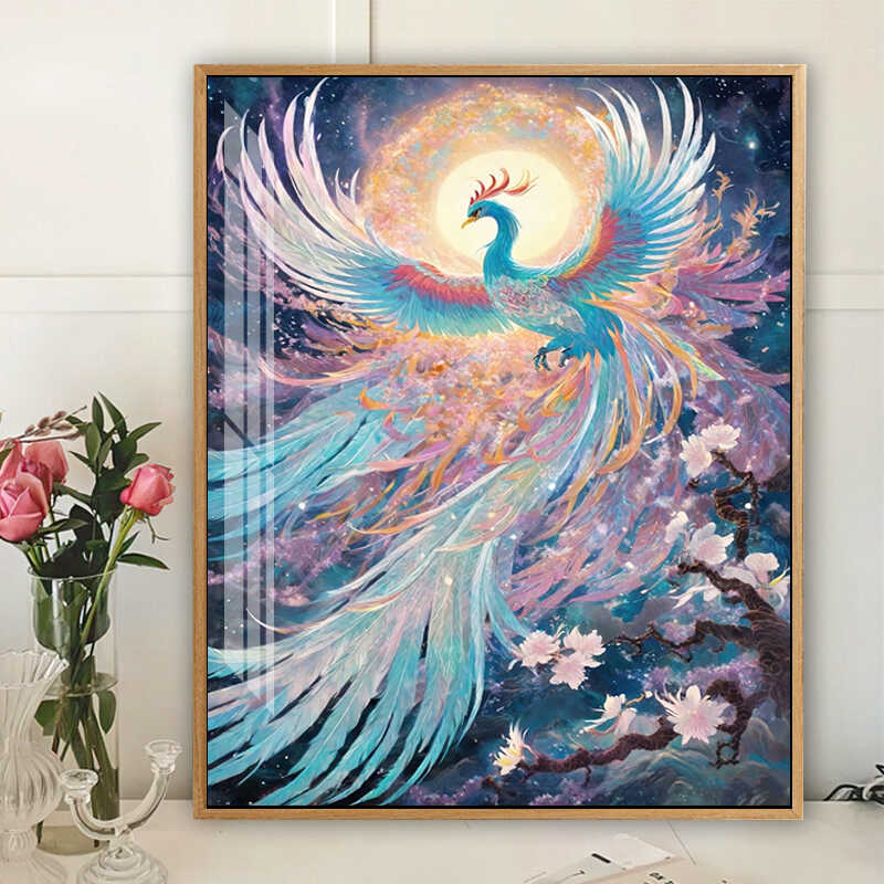 钻石画新款满钻神鸟青鸾手工贴十字绣客厅玄关卡通动物2025高颜值