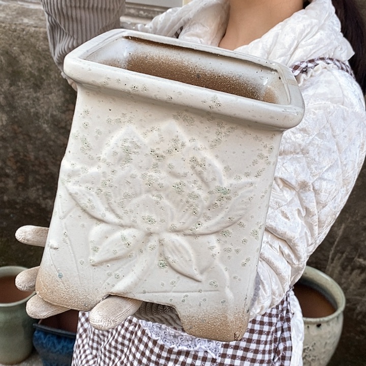 紫砂花盆正品口16高19