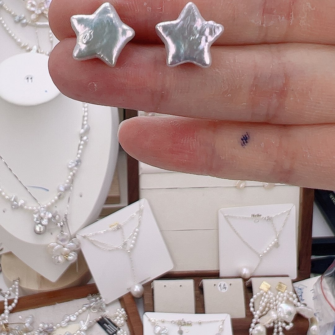 未镶嵌淡水珍珠耳饰